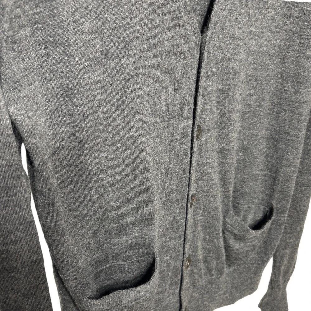Polo Ralph Lauren Mens Merino Wool Cardigan‎ Sweater Gray V-Neck Button Front L